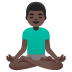 🧘🏿‍♂️ man in lotus position: dark skin tone display on Google